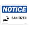 Signmission OSHA Notice, 5" Height, Sanitizer Sign With Symbol, 7" X 5", Landscape OS-NS-D-57-L-18240 - alternate 1